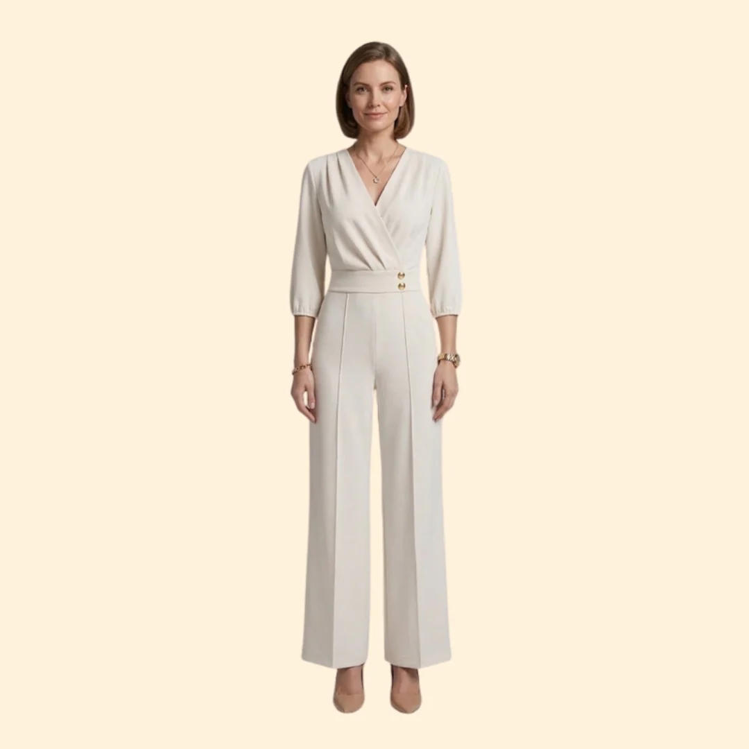 Women’s Elegant Jumpsuit with Button Detail - Image 9