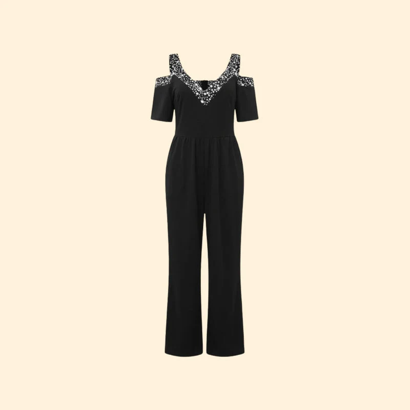 Women’s Elegant Jumpsuit with Off-Shoulder Design