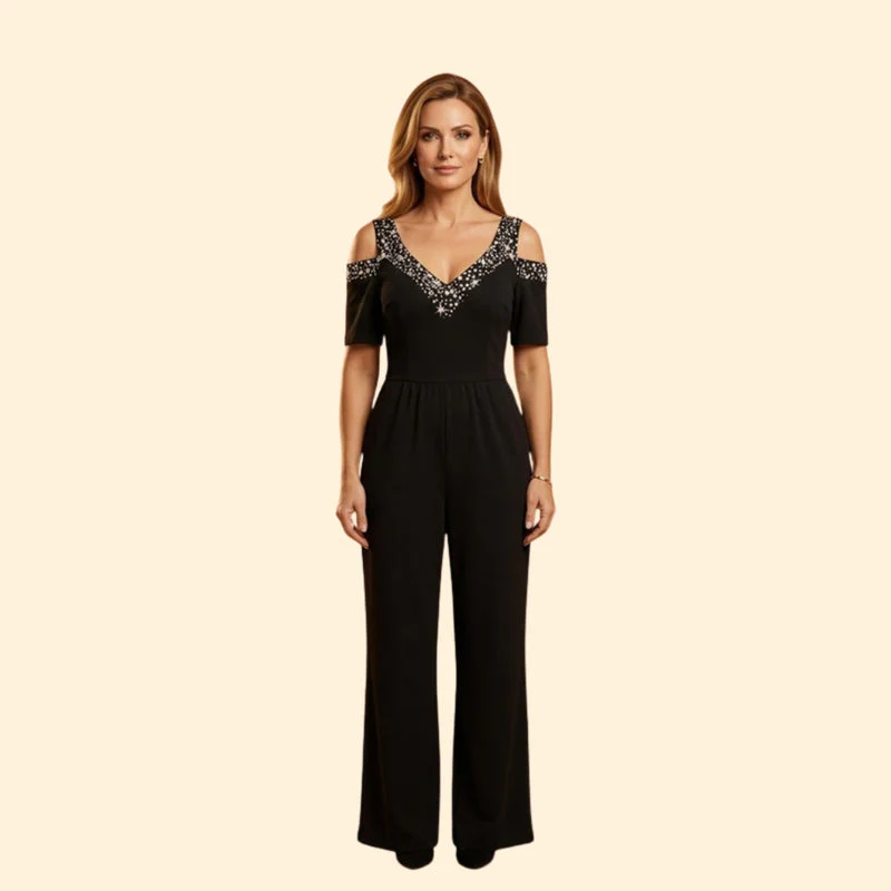 Women’s Elegant Jumpsuit with Off-Shoulder Design - Image 2