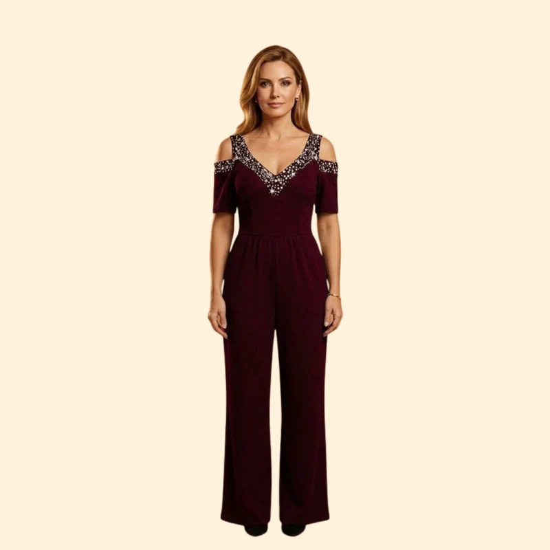 Women’s Elegant Jumpsuit with Off-Shoulder Design - Image 8
