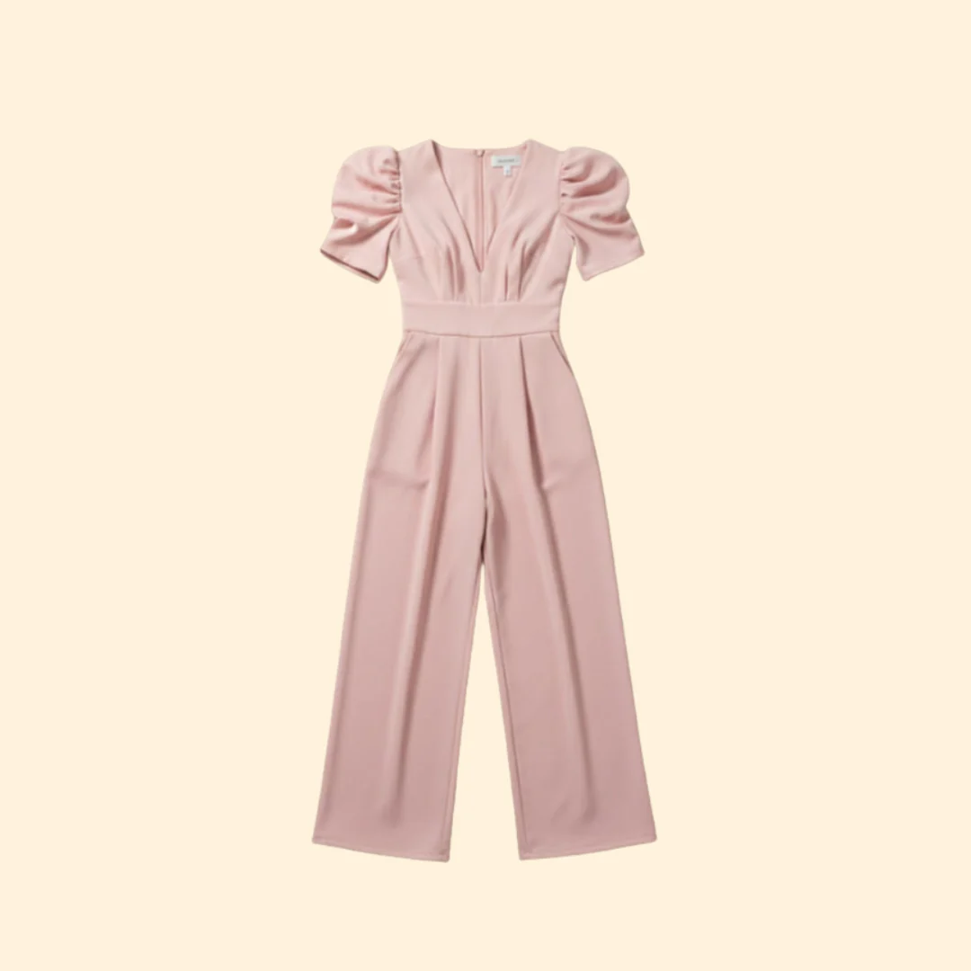 Women’s Elegant Jumpsuit with Puffy Sleeves