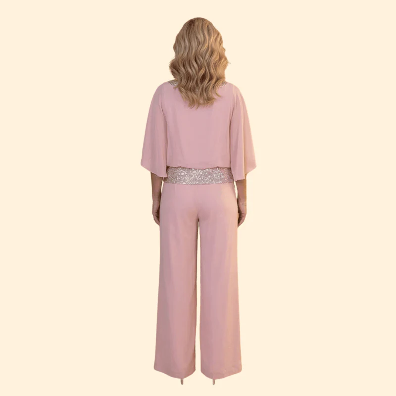 Women’s Elegant Jumpsuit with Sequin Detail - Image 4