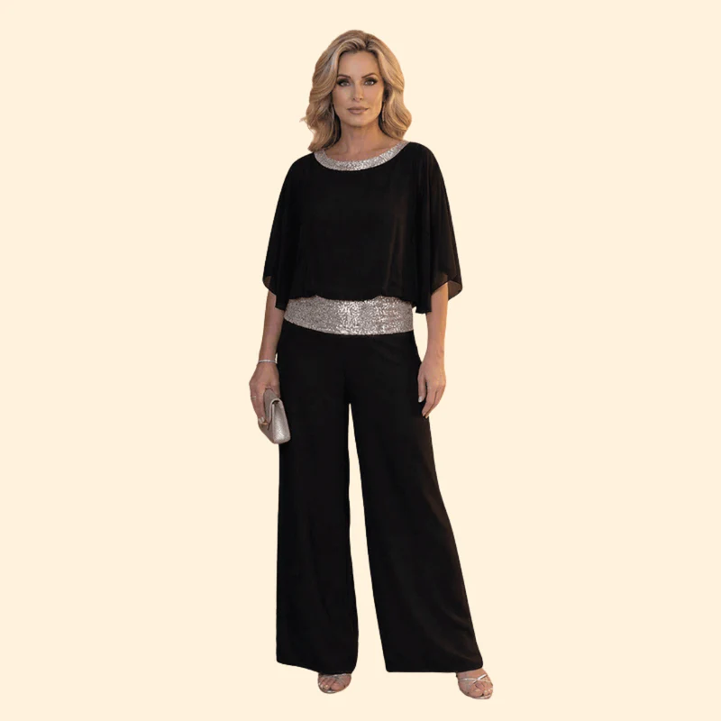 Women’s Elegant Jumpsuit with Sequin Detail - Image 7