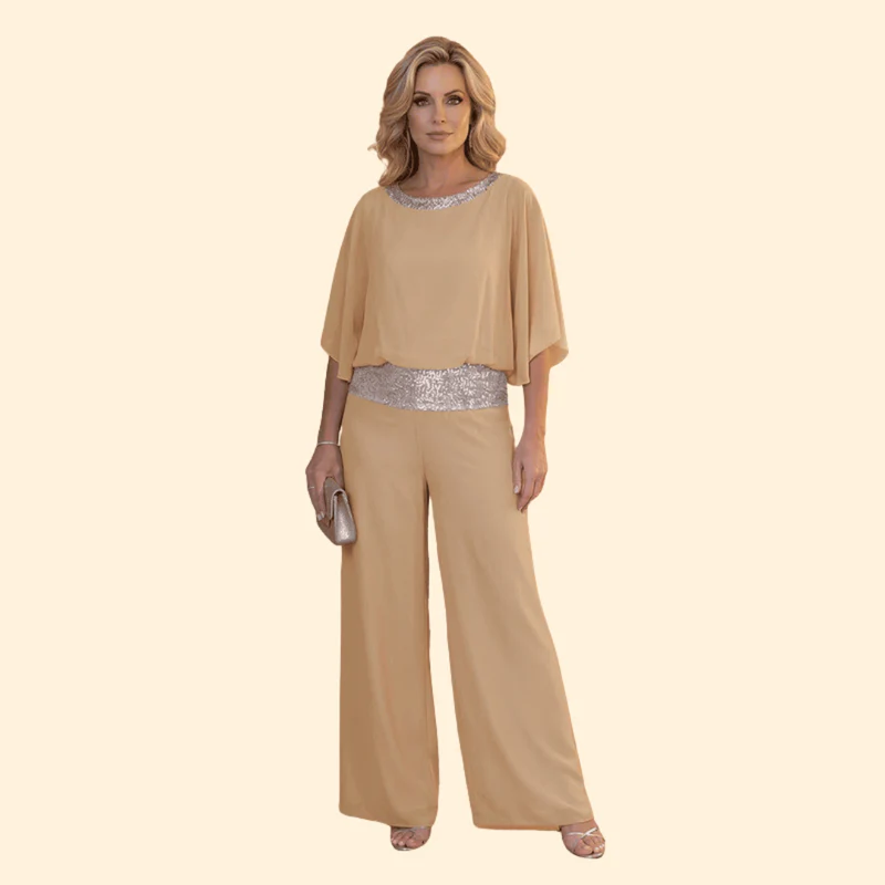 Women’s Elegant Jumpsuit with Sequin Detail - Image 9