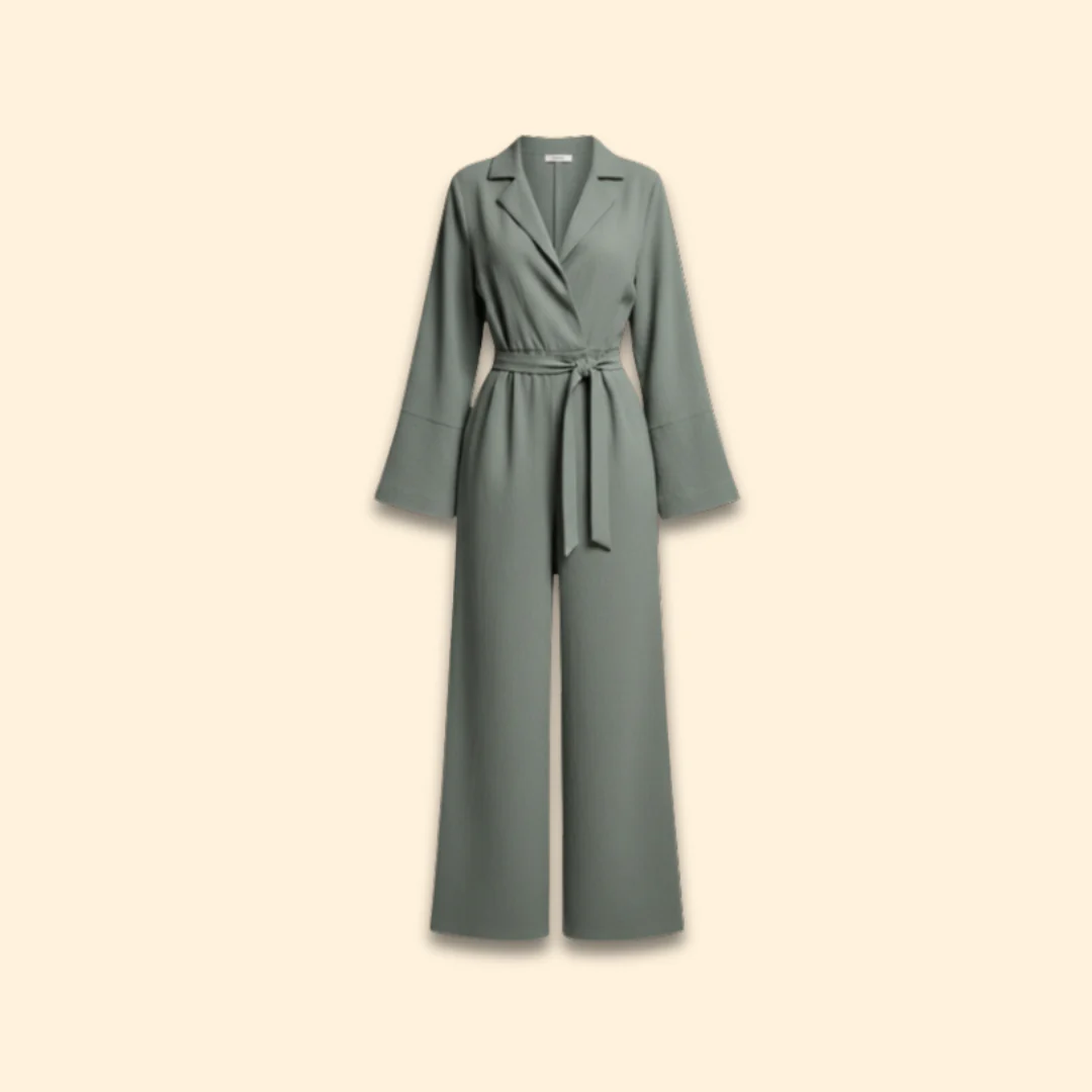 Women’s Elegant Jumpsuit with Waist Belt