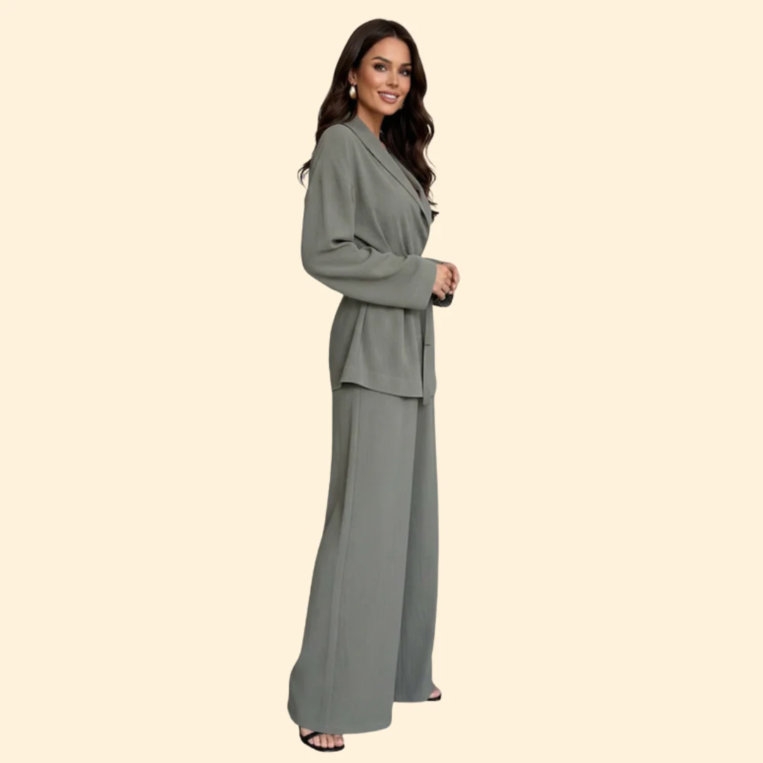 Women’s Elegant Jumpsuit with Waist Belt - Image 3