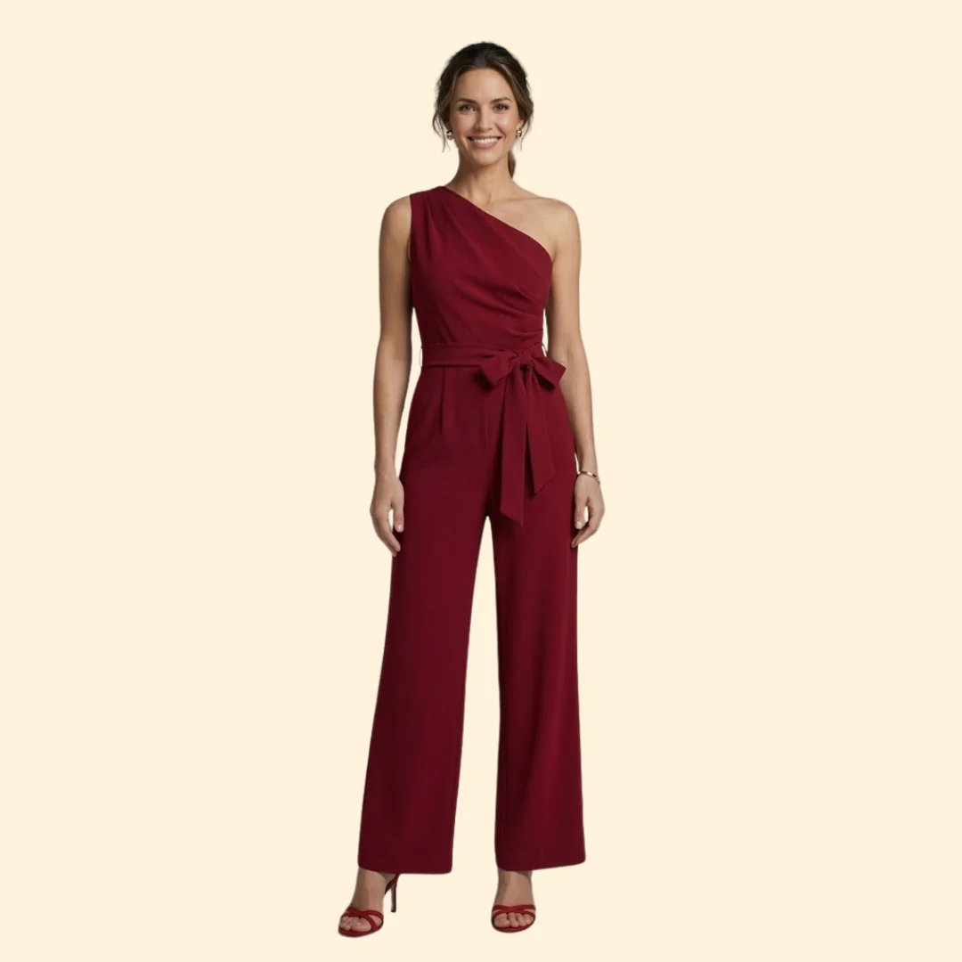 Women’s Elegant Jumpsuit with Waist Tie - Image 6