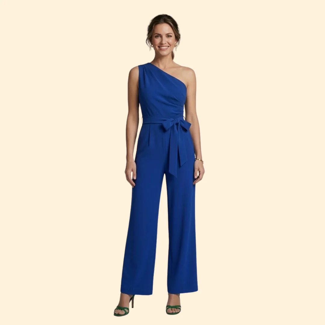 Women’s Elegant Jumpsuit with Waist Tie - Image 8