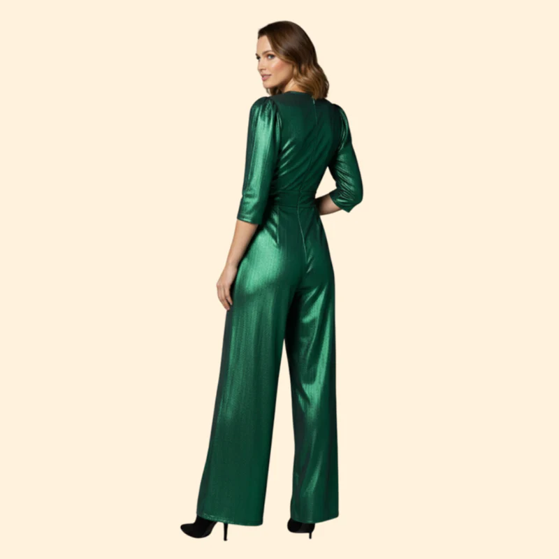 Women’s Elegant Jumpsuit with Wide Leg Pants - Image 5