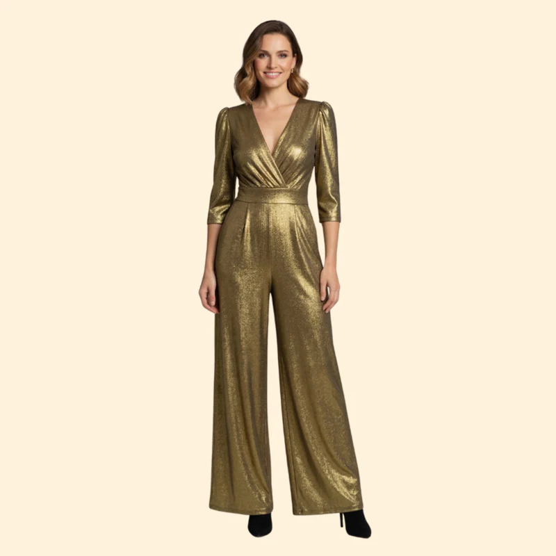 Women’s Elegant Jumpsuit with Wide Leg Pants - Image 6