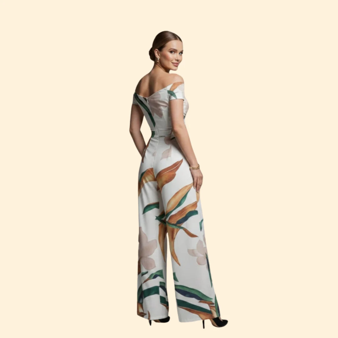 Women’s Elegant Jumpsuit Wrap Bodice - Image 4