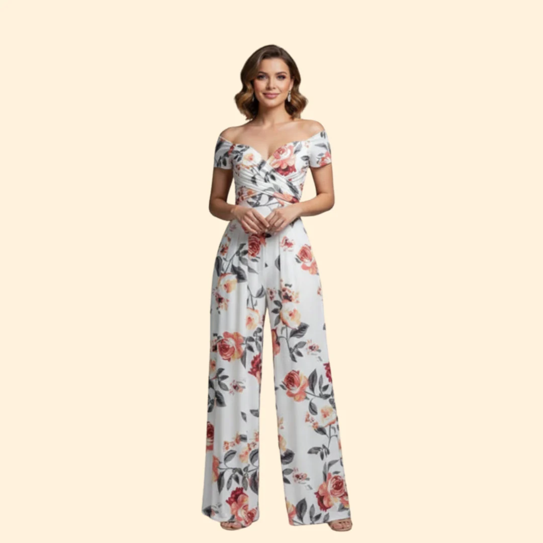 Women’s Elegant Jumpsuit Wrap Bodice - Image 5
