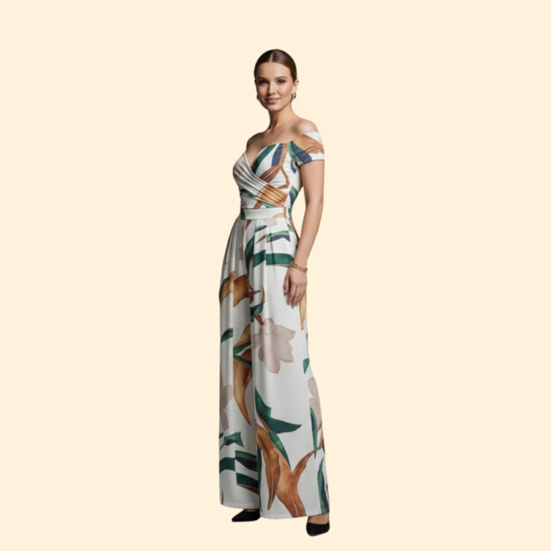 Women’s Elegant Jumpsuit Wrap Bodice - Image 8