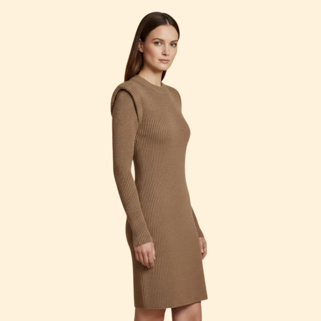 Women's Elegant Knit Dress - Image 4