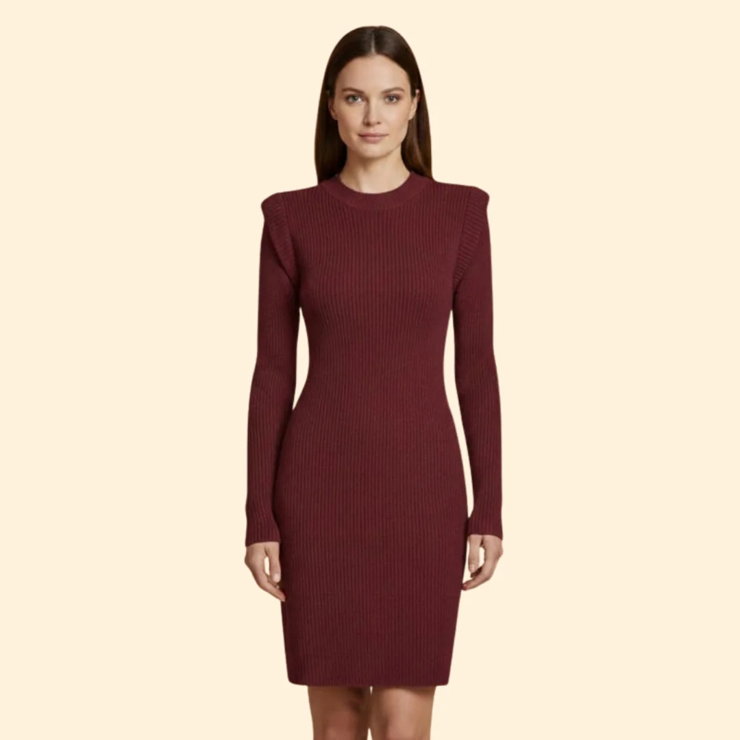 Women's Elegant Knit Dress - Image 5