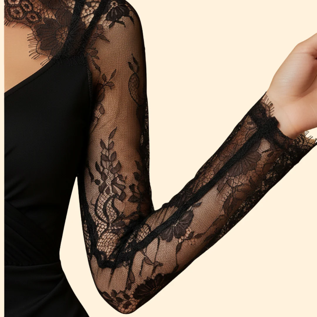 Women's Elegant Lace Mini Dress - Image 7