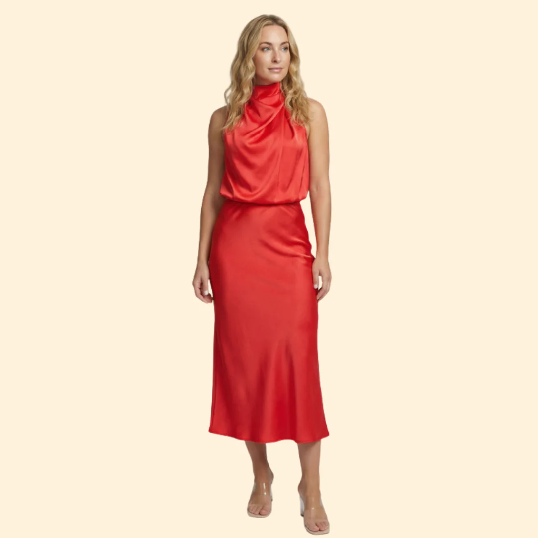 Women’s Elegant Satin Dress - Image 10
