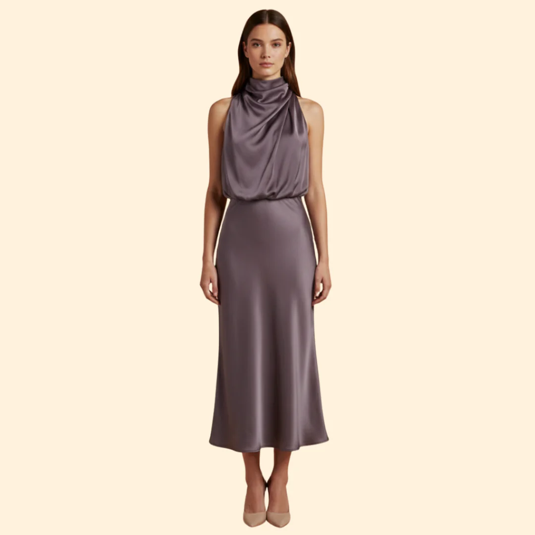 Women’s Elegant Satin Dress - Image 12