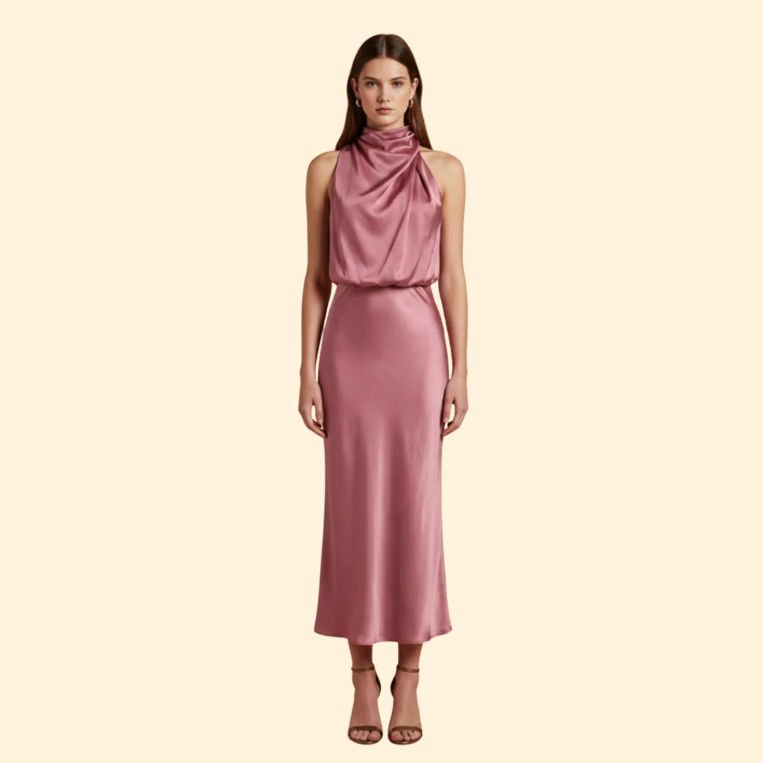 Women’s Elegant Satin Dress - Image 8