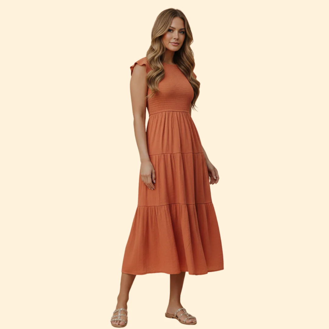 Women's Elegant Summer Midi Dress - Image 4