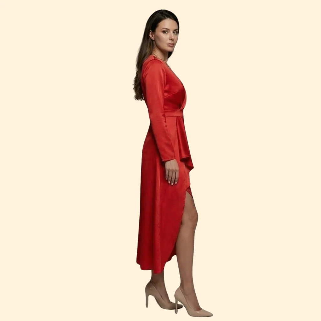 Women’s Elegant V-Neck Dress - Image 3