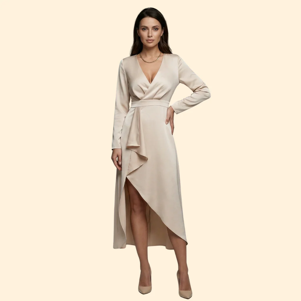 Women’s Elegant V-Neck Dress - Image 9