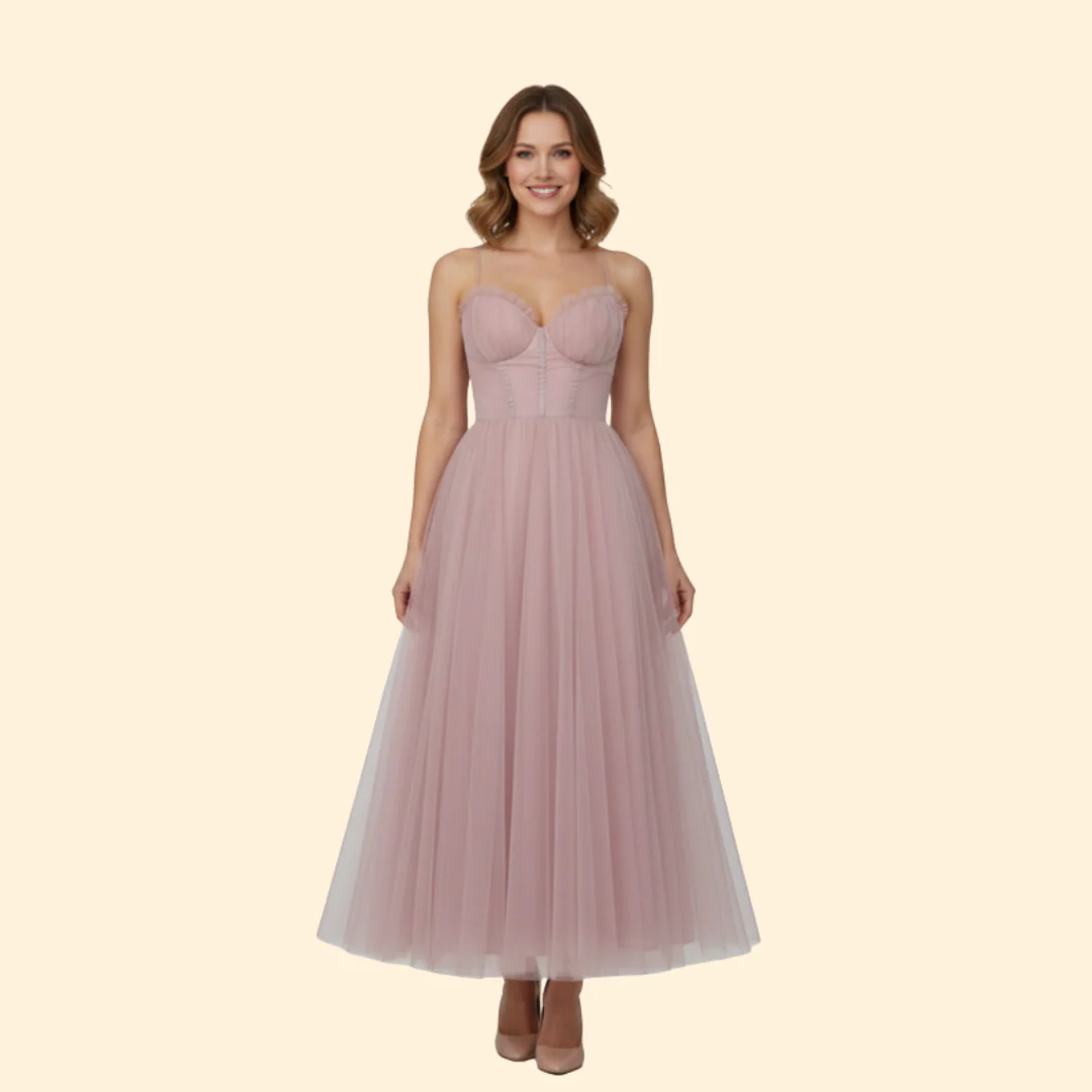 Women’s Evening Dress Tulle Skirt Corset - Image 2