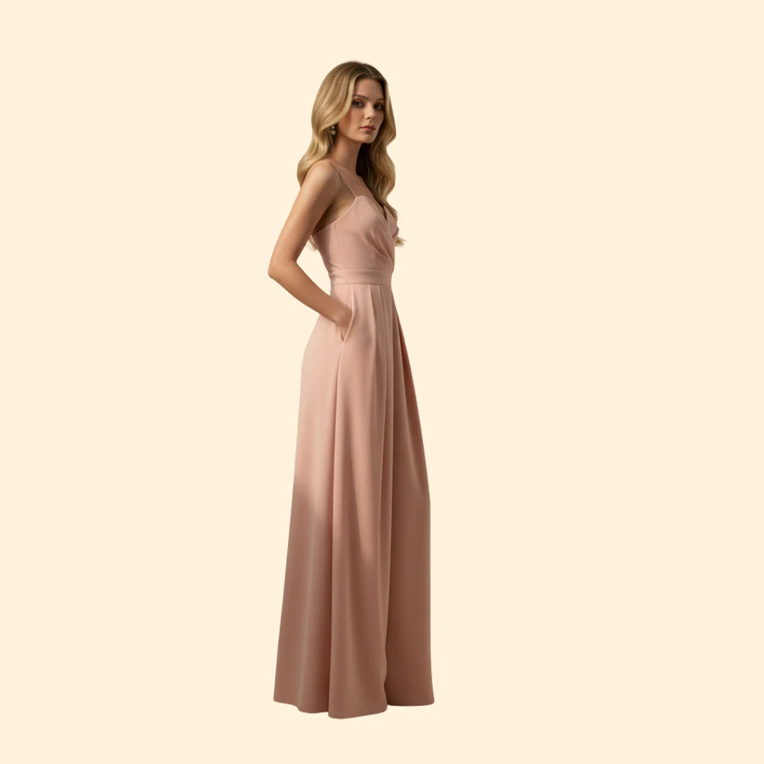 Women’s Evening Jumpsuit with Wide Leg Fit - Image 3