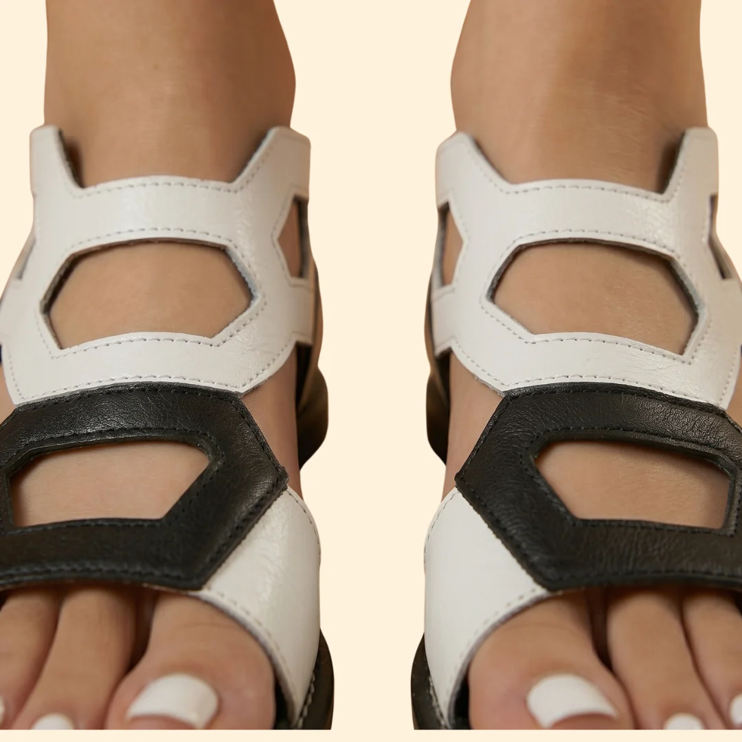 Women’s Flat Sandals with Cutout Straps - Image 5