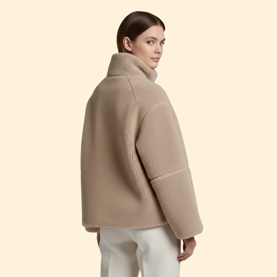 Women’s Fleece Jacket with High Collar - Image 4