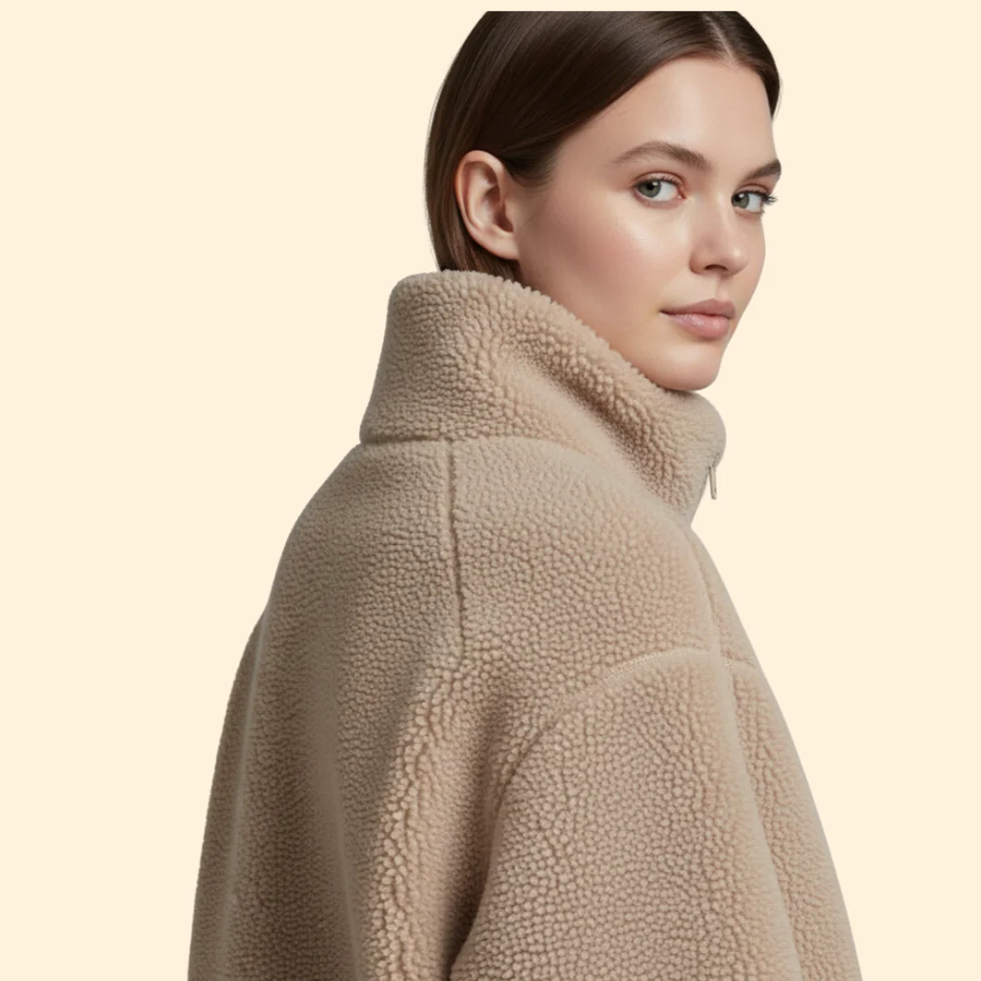 Women’s Fleece Jacket with High Collar - Image 5