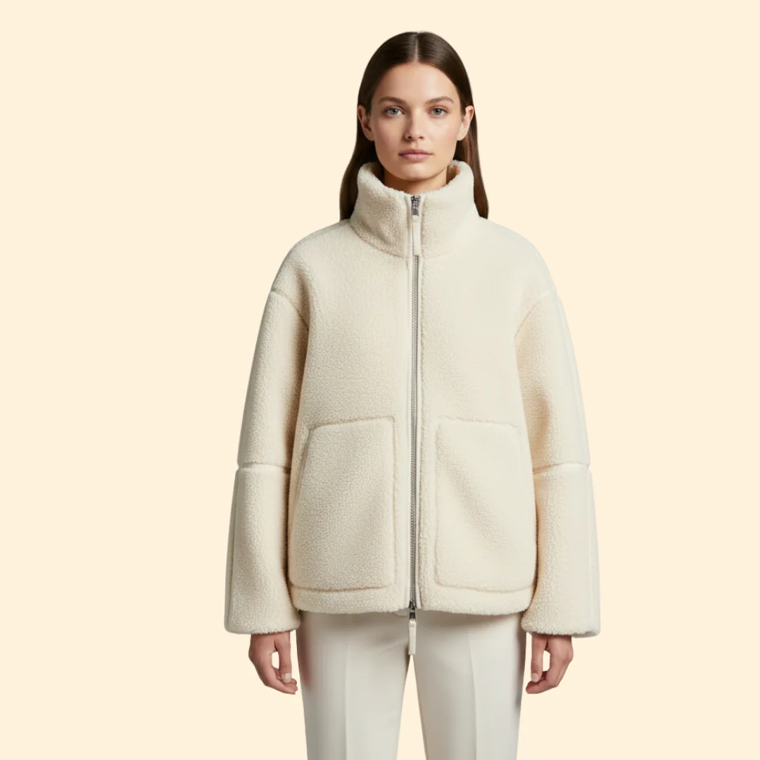 Women’s Fleece Jacket with High Collar - Image 6
