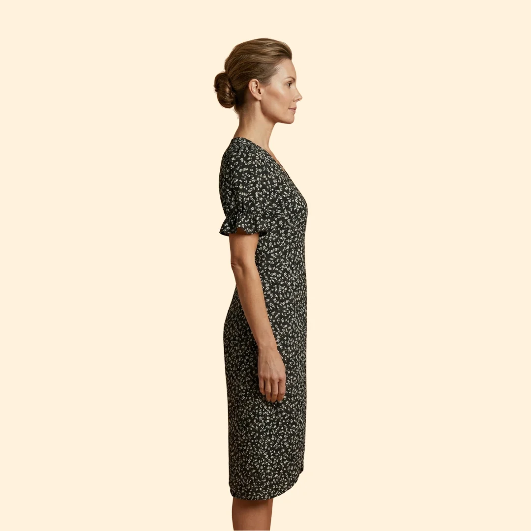 Women's Floral Dress V-Neck - Image 3