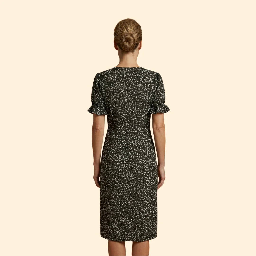 Women's Floral Dress V-Neck - Image 4
