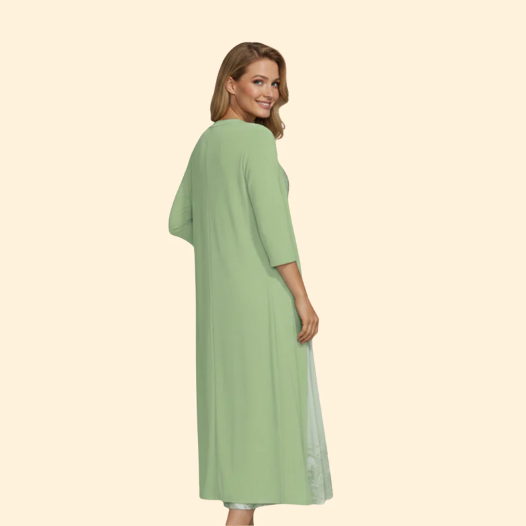 Women’s Floral Dress with Lightweight Cardigan - Image 5