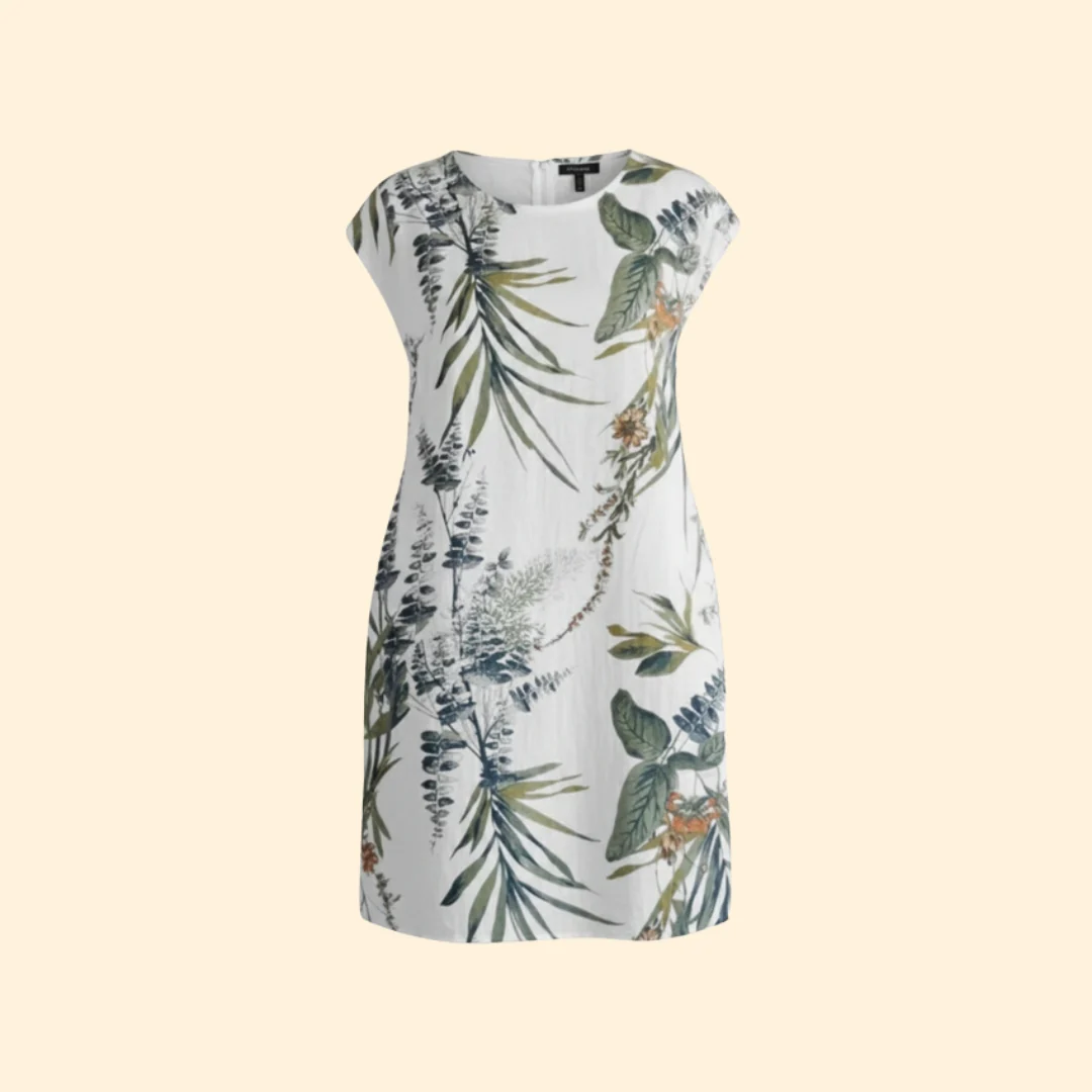 Women’s Floral Dress with Short Sleeves