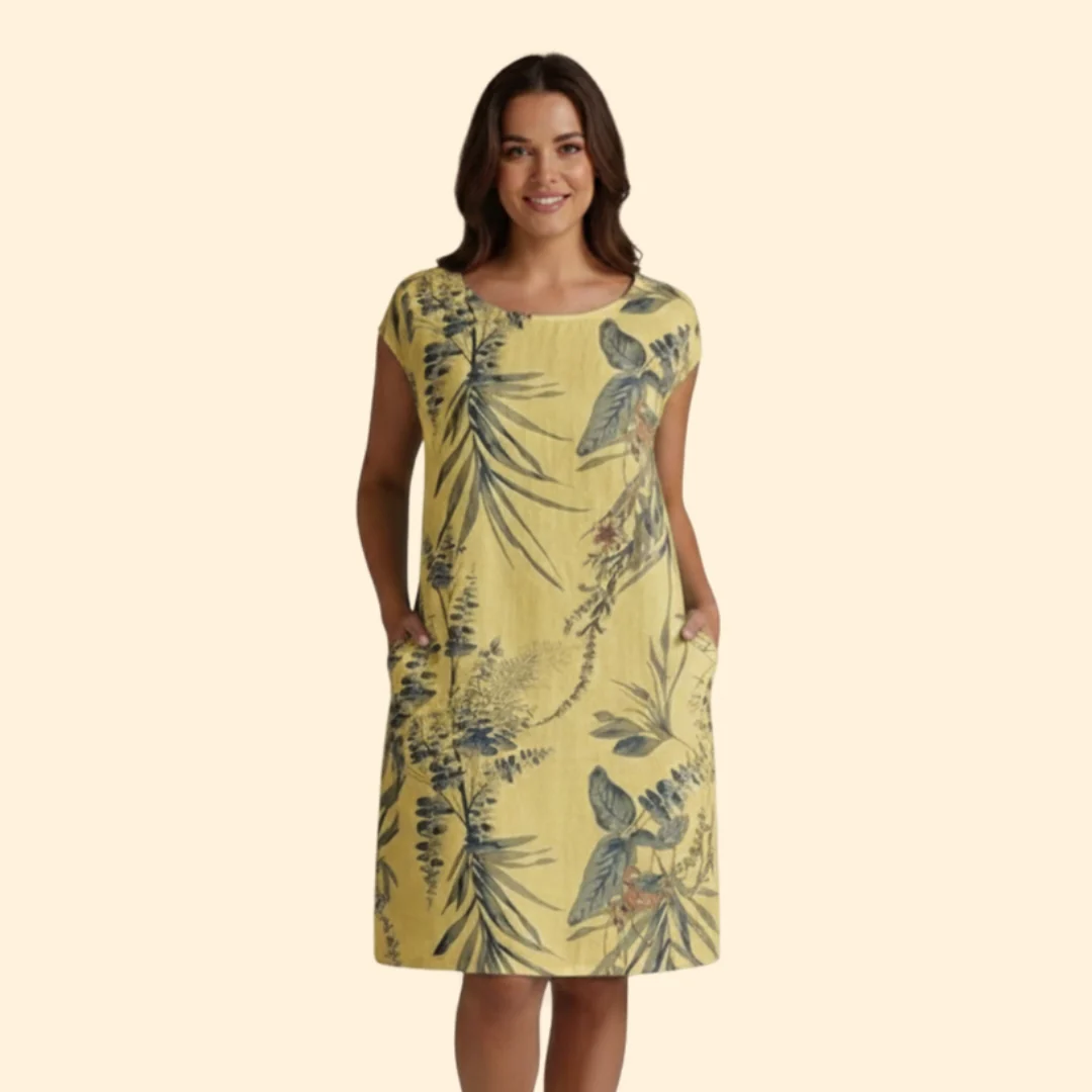 Women’s Floral Dress with Short Sleeves - Image 9
