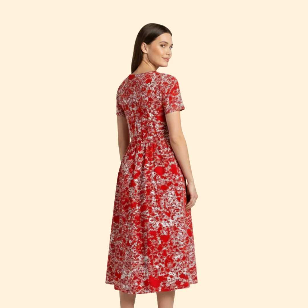 Women’s Floral Dress with Side Pockets - Image 5