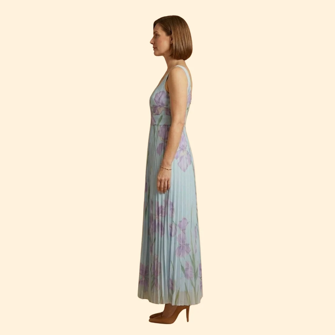 Women’s Floral Dress with Square Neckline - Image 4