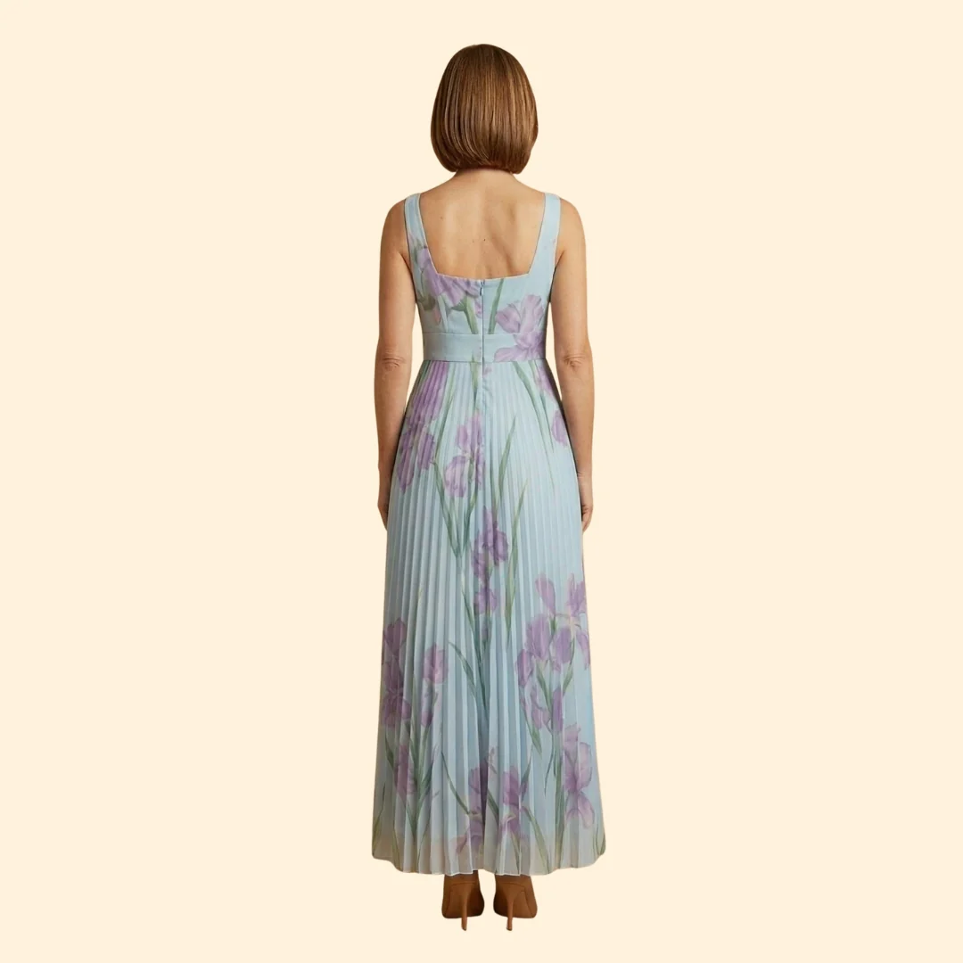 Women’s Floral Dress with Square Neckline - Image 5