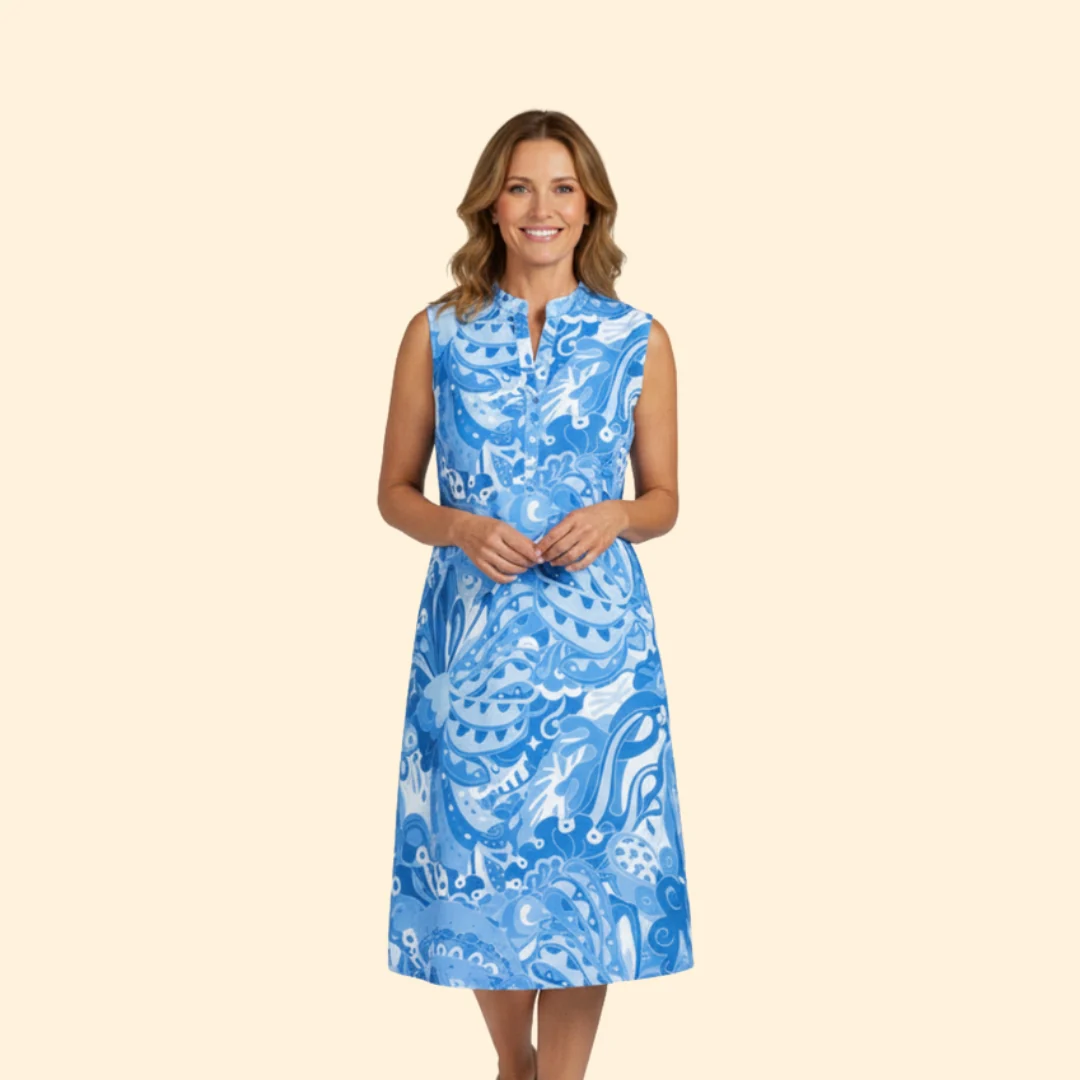 Women’s Floral Dress with V-Neck and Pockets - Image 5