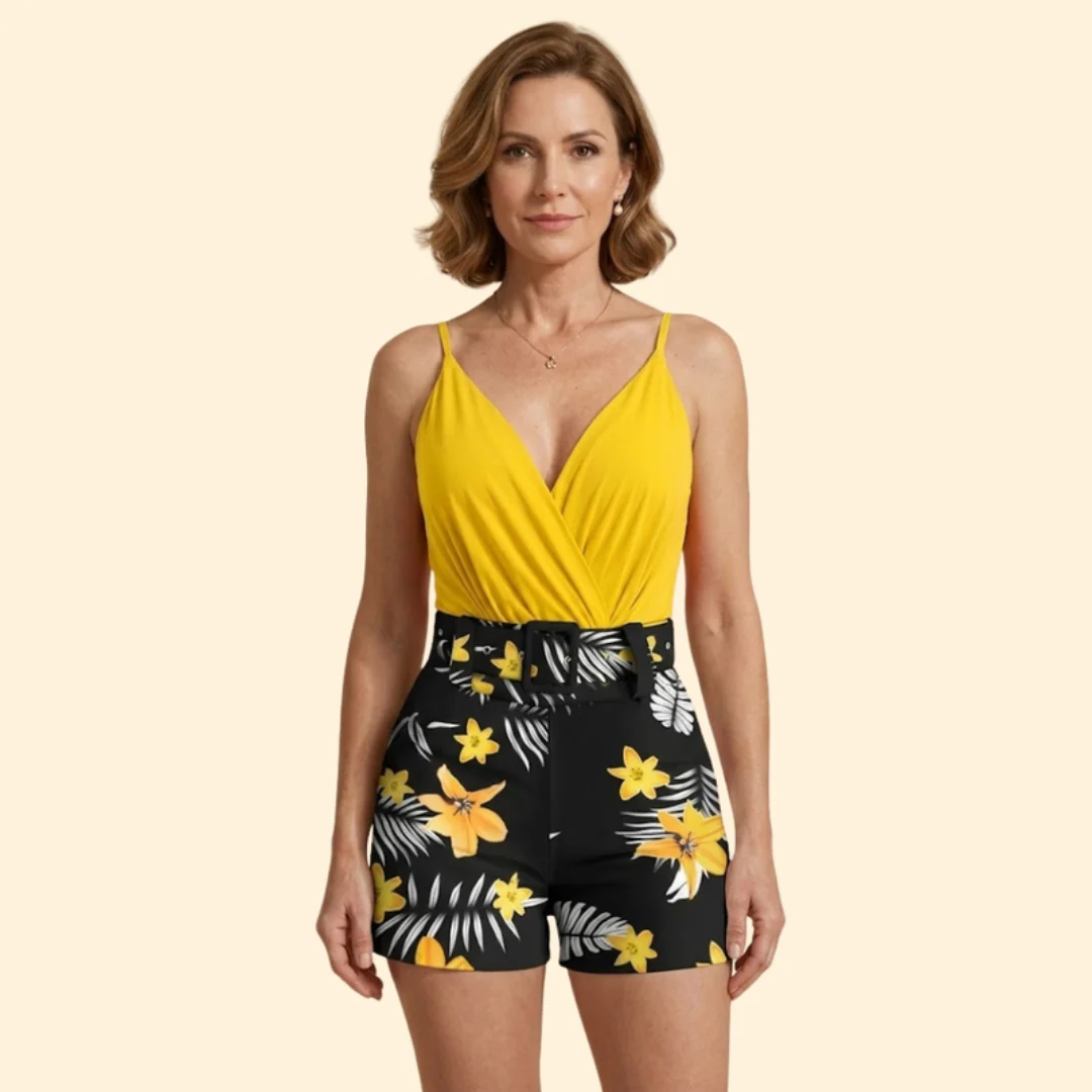 Women’s Floral Jumpsuit with Belted Waist - Image 6