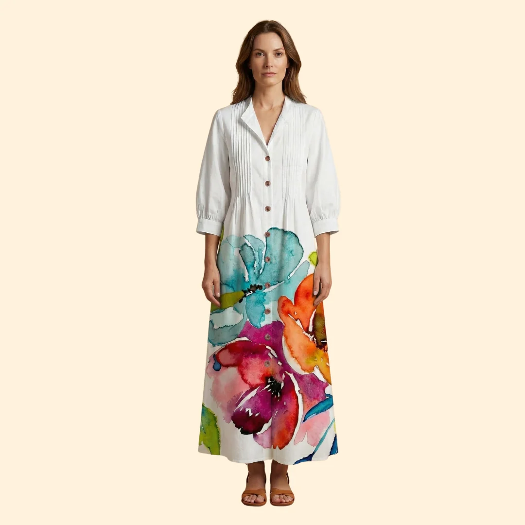 Women's Floral Maxi Dress - Image 10