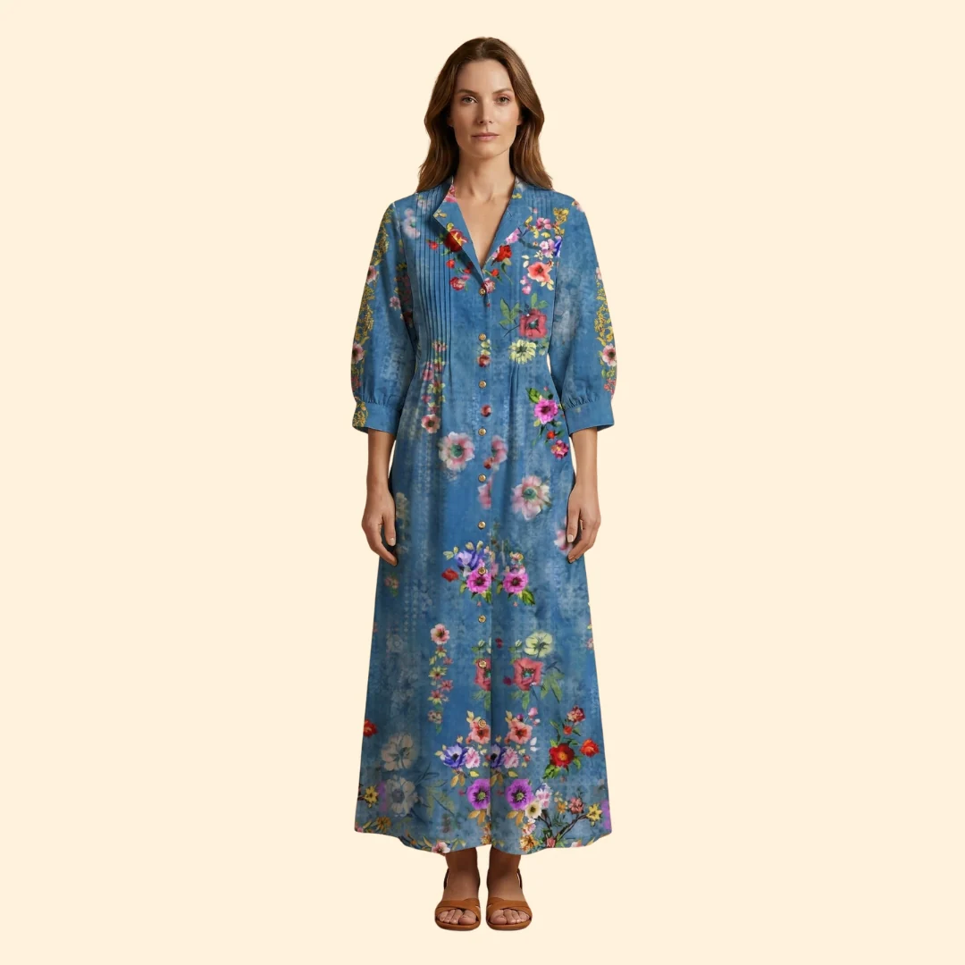 Women's Floral Maxi Dress - Image 11