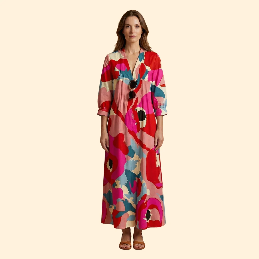 Women's Floral Maxi Dress - Image 14