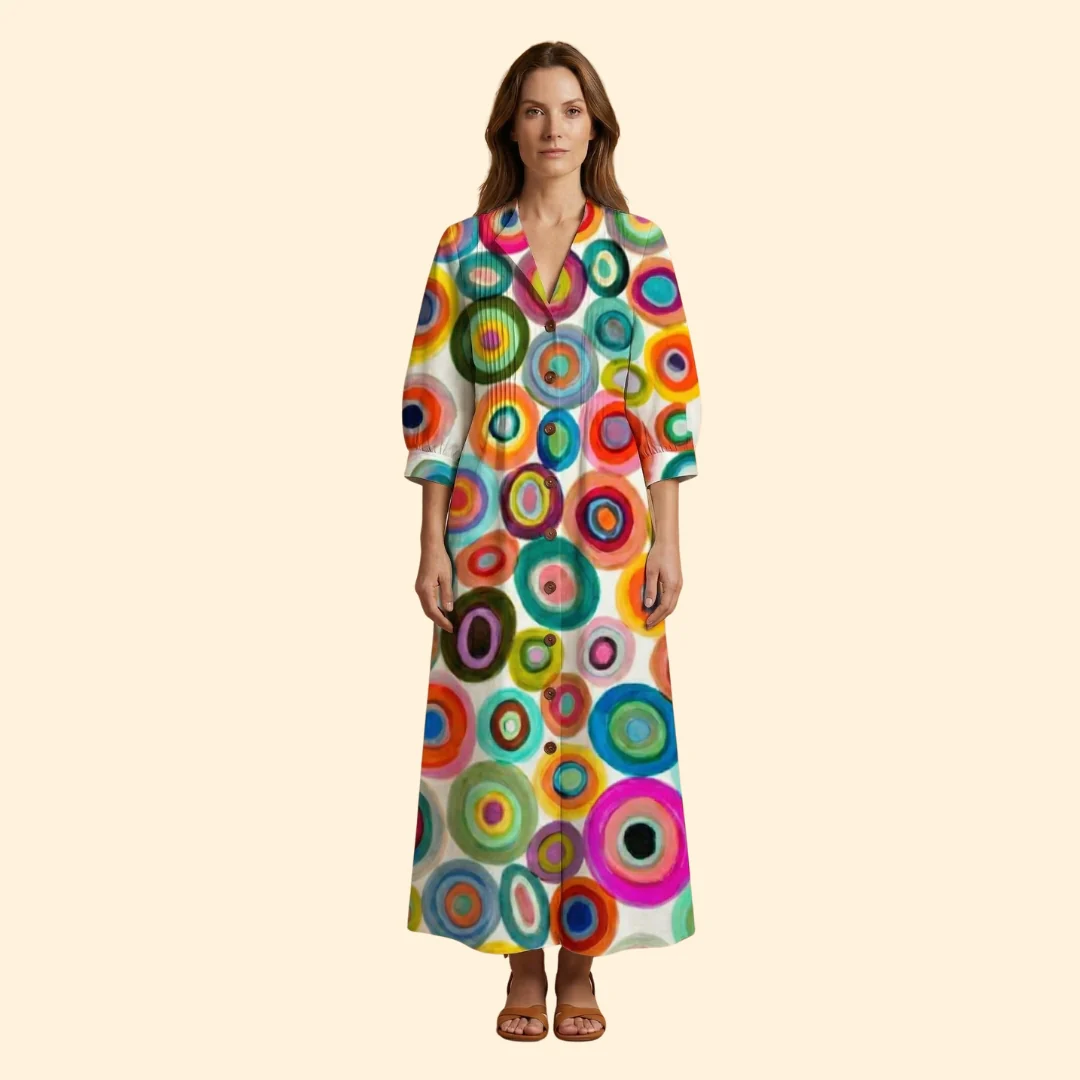 Women's Floral Maxi Dress - Image 9