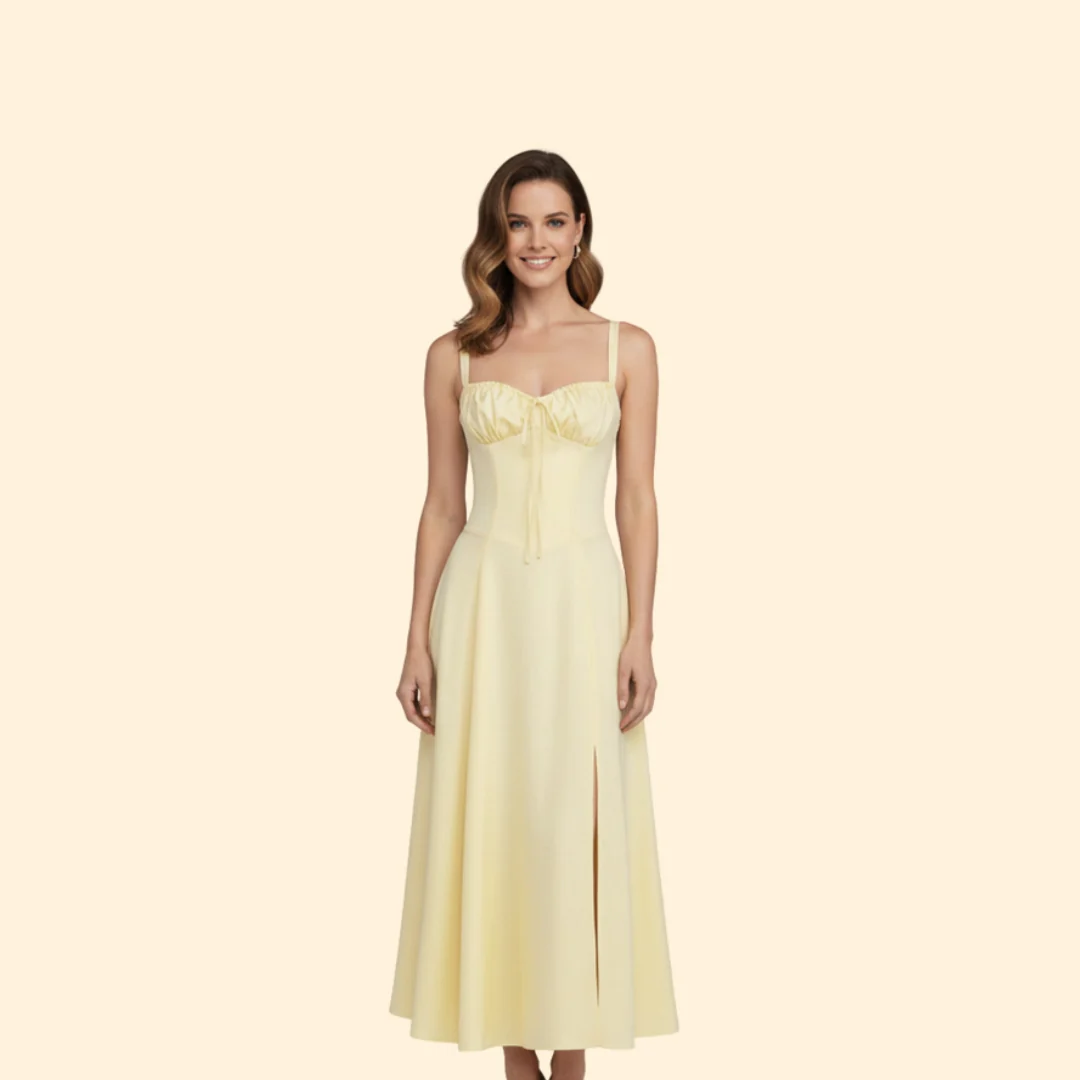 Women’s Floral Midi Dress with Sweetheart Neckline - Image 10