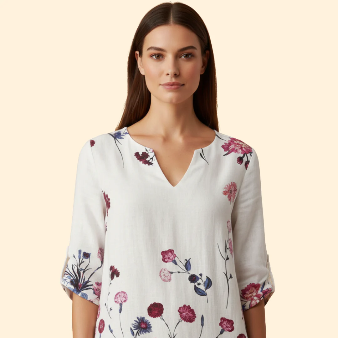 Women's Floral Print Dress with Bell Sleeves - Image 6