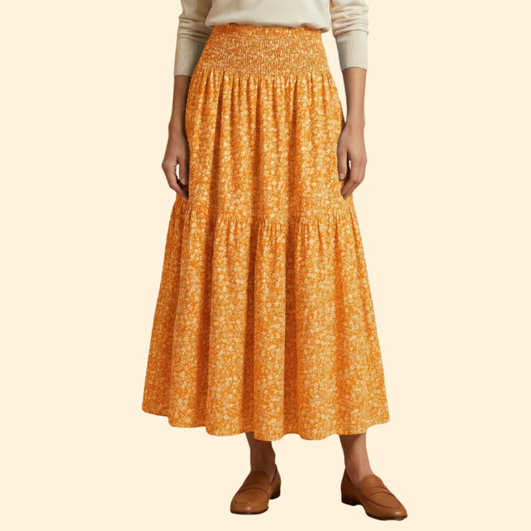 Women’s Floral Skirt with Waistband - Image 11