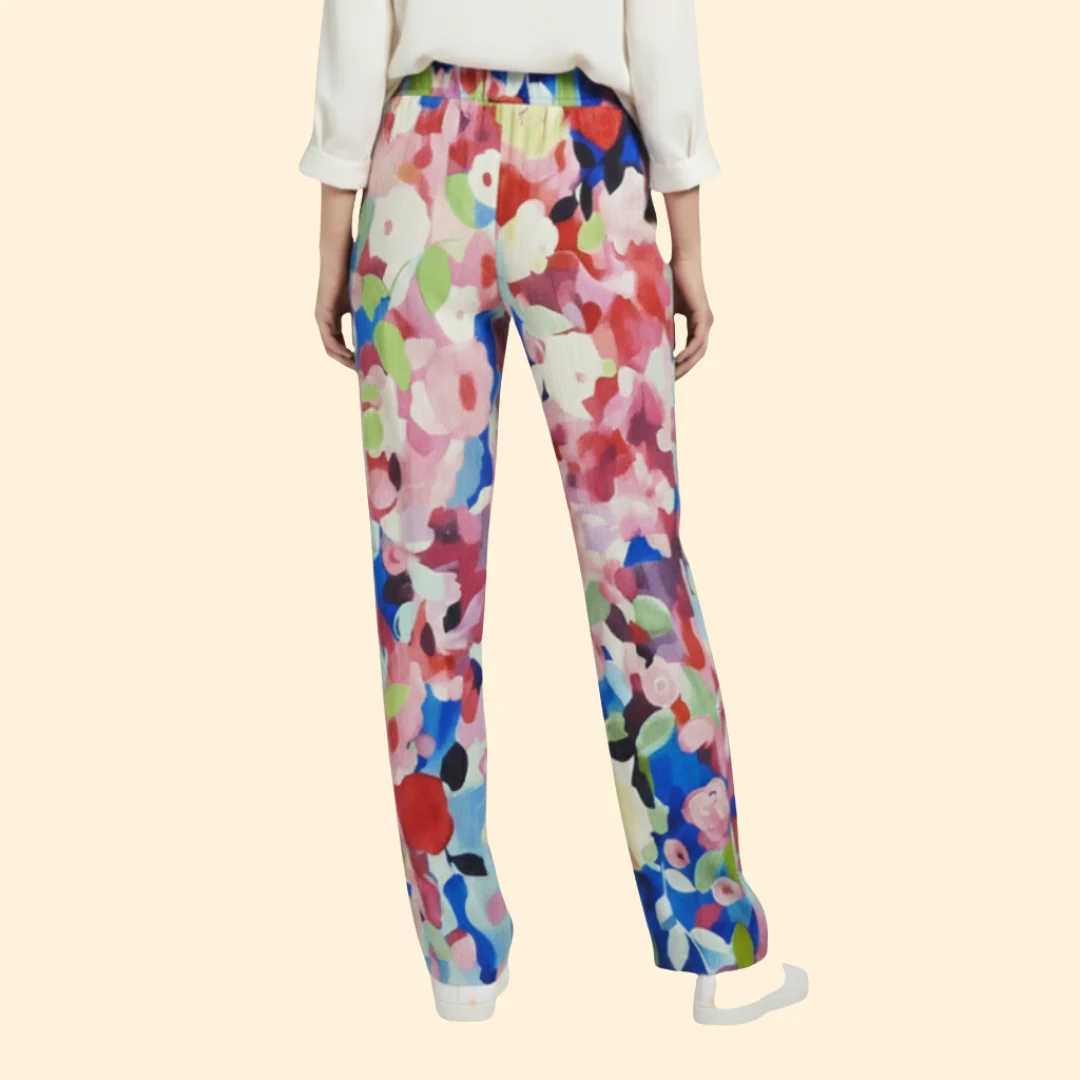 Women’s Floral Trousers with Elastic Waistband - Image 6